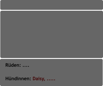 Rüden: ....                        Hündinnen: Daisy, .....